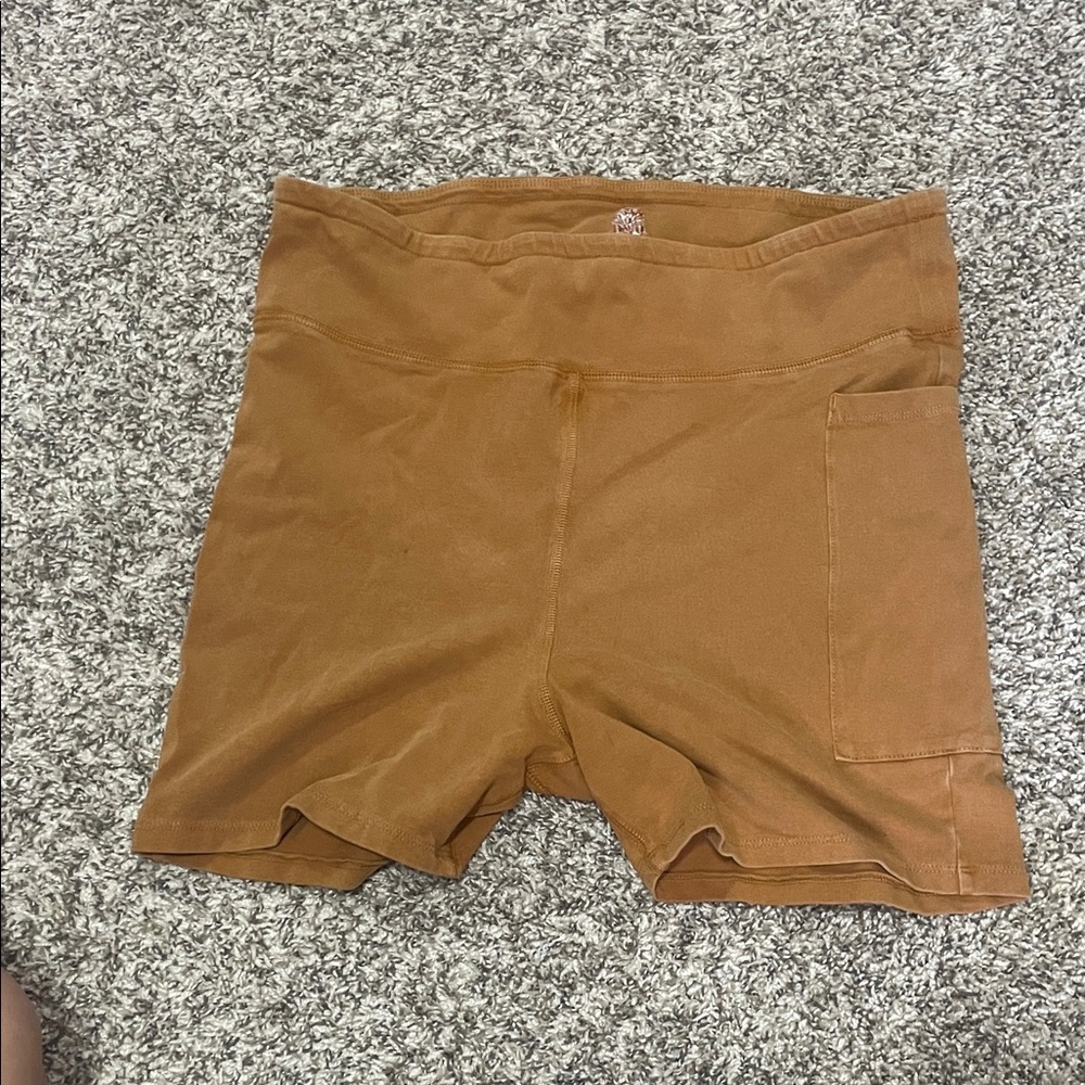 Free People Movement Biker Shorts Women's Tan Shorts